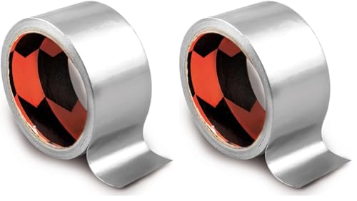 PRENDELUZ Cinta Americana Compacta 10m x 50mm Plata, alta resistencia, impermeable, ideal para reparar, sellar y fijar objetos. (Paquete de 2)