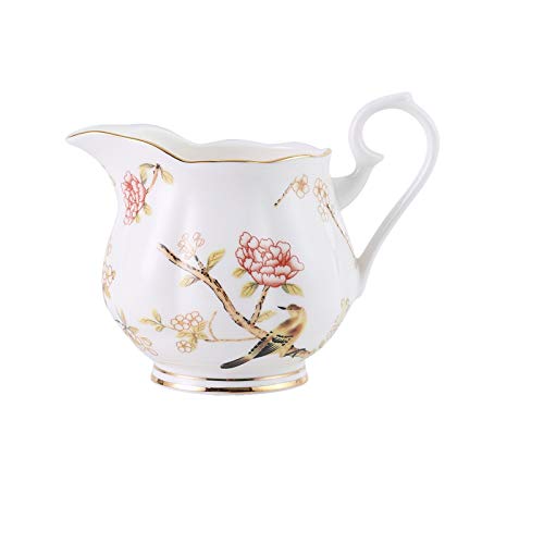 Espumador de leche, jarra de café, jarra for salsa, jarra for crema de leche, jarra for servir, jarra for salsa, jarra for crema de leche, ideal for uso doméstico, decoración con estampado floral, 280