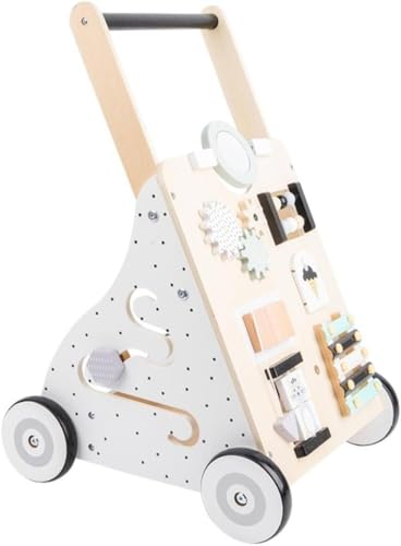 DancJulieエデュテ アイムトイ ベビーファーストウォーカー 手押し車 カタカタ 木のおもちゃ 知育玩具 赤ちゃん 1歳 誕生日プレゼント 女の子 男の子 子供の教育、幼児教育、歩行器、トロリー、赤ちゃんの歩行学習、歩行器、ショッピングカート、木製玩