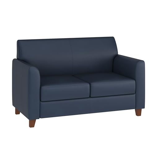 Flash Furniture Hercules Diplomat Series LeatherSoft Upholstered Loveseat, Modern Small