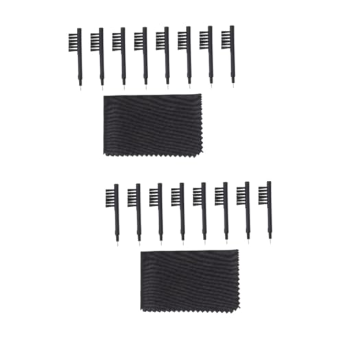 TOVINANNA Sets Cleaning Kits Abs Cloth Material Removable Replaceable Lightweight Convenient Cleaning Brush for Hearing Amplifier Random