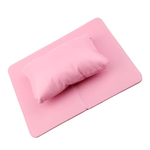 Ipetboom マニキュアハンドピロー ネイルアート用 手置きパッド テーブルマット サロン ネイル練習 自宅用 ピンク