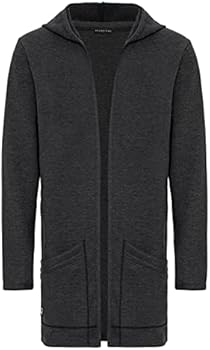 Red Bridge Cardigan voor heren, lange snit, met capuchon, grijs, S Red Bridge Cardigan voor heren, lange snit, met capuchon, grijs, S