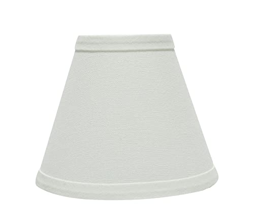Image of Aspen Creative 32103-2A, Hardback Empire Clip-On Chandelier Lamp Shade, White, 3 inch Top x 6 inch Bottom x 5 inch Slant Height, Set of 2