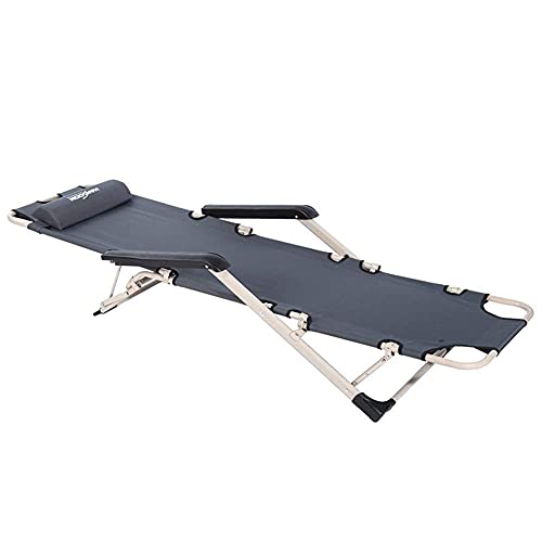 Chaise longue jardin métal pliante et lit de soleil 3 positions