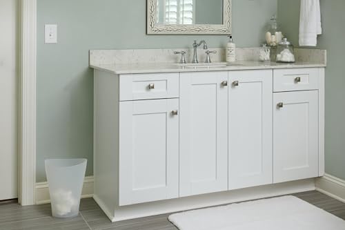 Rubbermaid Spa Works Compact Contemporary Style 9 Quart Indoor Open Vanity Home Trash Container White - image 3