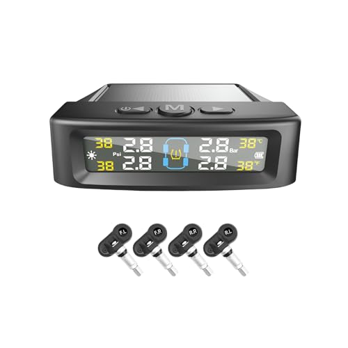 [lalarimi]TPMS �^�C����C���Z���T�[ �[�d�Ή� USB���d�\ ���^�C�����x�Ď� �U�� ����ON/OFF �J���[�f�B�X�v���C �ԗ������s�v 4�O�� ���{�ԗ��Ή� �G�R�݌v�i�C�o�[���S�p�b�N�j T12 Didi Edition - �����i���{