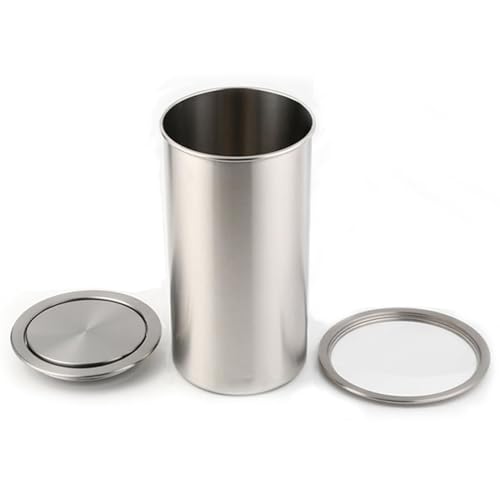 Cubo de basura para encimera, cubo de basura integrado con tapa de solapa, tapa abatible de acero inoxidable, diseño de canal de residuos redondo para un fácil acceso