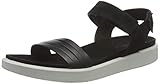 Obermaterial: Nubuck leder Ecco Damen FLOWTW Riemchensandalen, Schwarz (Black/Black 51052), 37 EU