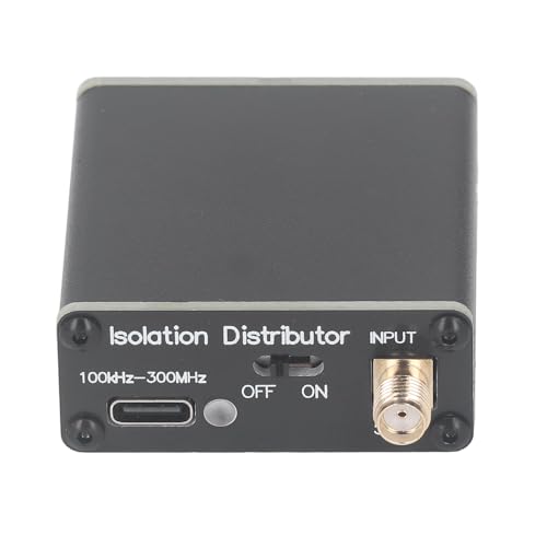 Active RF Isolation Distributor, 100kHz-150MHz RF Splitter for SDR GPSDO Source, Reliable Distribution with Isolator for Common Mode Interference Suppression