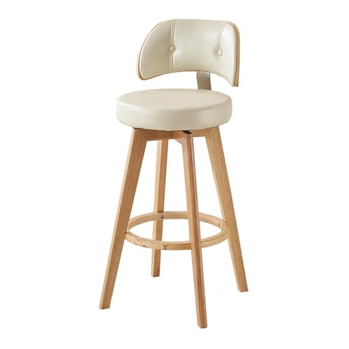 Taburetes Altos de Cocina Madera con Respaldo Marca HYUFEIAO