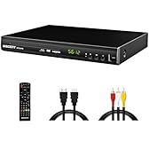 Lettore Blu-Ray per TV, WISCENT Lettore DVD con Coassiale/HDMI/AV, ingresso USB, tutti i DVD e la regione B/2 Blue Ray Discs, Lettore Bluray Compatto Full HD 1080p (WTB-978B)