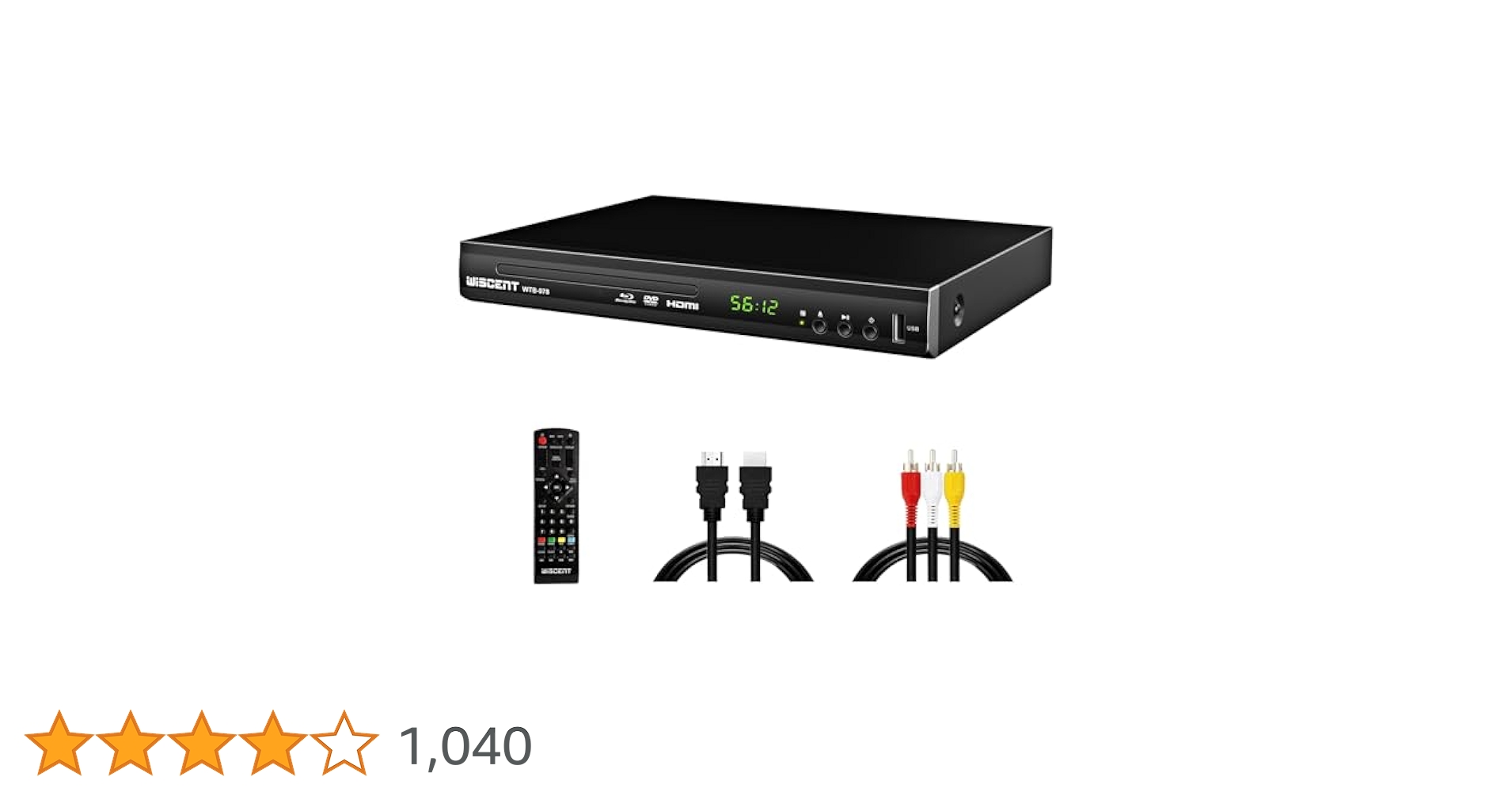 Amazon | WISCENT ブルーレイプレーヤー、フルHD 1080P Dolby