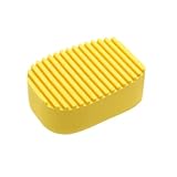 FRCOLOR Mini Handwäsche Silikon-waschbrett Gelb Dickes Handliches Waschbrett mit Hohlem Design Weiche Bürste für Sanfte Fleckenentfernung Vielseitige Kleidungspflege Langlebiger