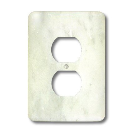 Capot d'interrupteur en granit blanc Carrara plaque murale déco cuisine et chambre 3dRose lsp_181107_6