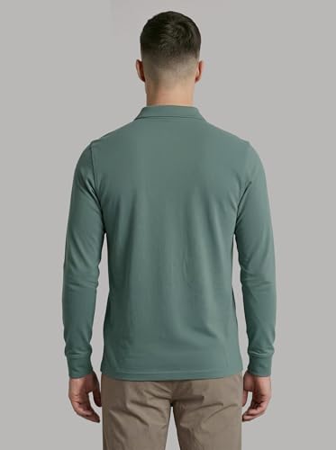 Image of TECHNOSPORT Men's Solid Full Sleeve Polo T-Shirt MATPIQ Quick Dry Slim Fit Sports Tee for Travel Casual Smart Wear UPF50+ Anti Odour