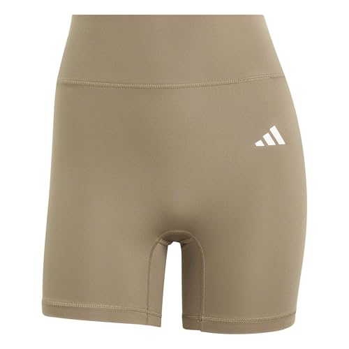 adidas Mujer Optime Essentials Workout Short Leggings Tights, Khaki Six, XS