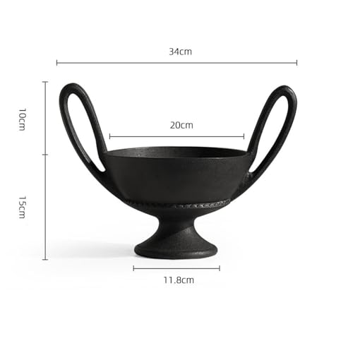 Cuenco decorativo para servir en resina negra mate con acabados de alta gama para salón 3
