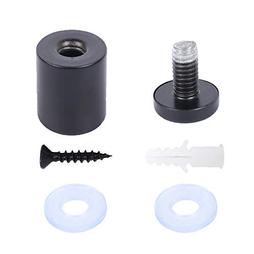 Osring 1 x 1 Inch Sign Standoffs Hardware 16 Pack, Stainless Steel Screw Standoffs Wall Mounting Signage Holder for Acrylic Board, Glass Panel and Plexiglass Picture, Black