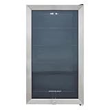 Cookology 98L Under-Counter Fridge - Beer, Wine & Drinks with Adjustable Temperature Control, LED Light and Energy Efficient - Stainless Steel