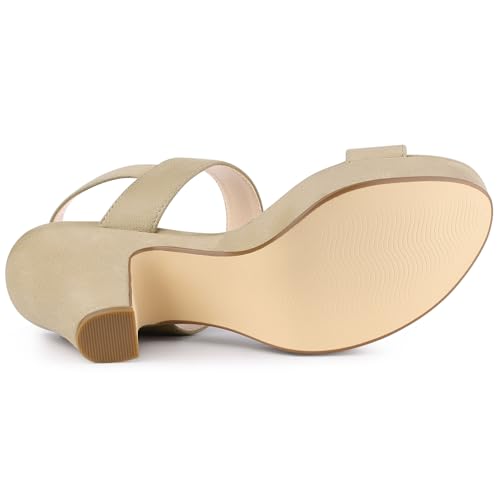 Image of Allegra K Women's Slingback Platform Heels Chunky High Heel Sandals