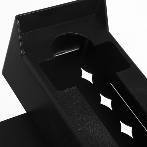 Soporte antirrobo para timbre sin perforación en ABS metal negro, 1 Set 3