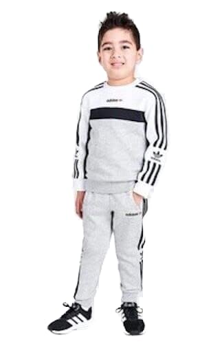 Ensemble Adidas Originals Crew Suit gris chiné taille bébé pour le confort quotidien