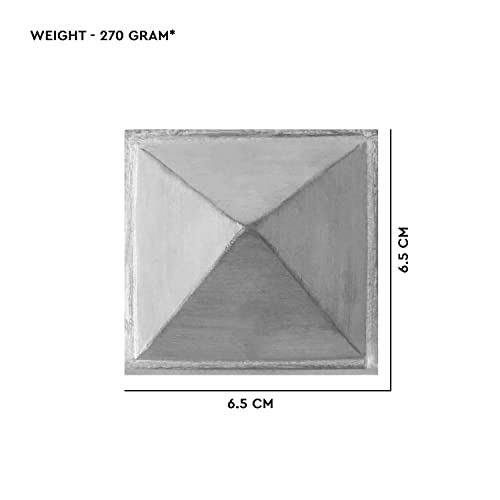 Image of Vastu Aluminium Pyramid Solid |2.5-Inch |Weight- 270gm Approx |Vastu Remedy| Pyramid for Positive Energy, Health & Wealth | Entrance - North, NNE, NE | Pack of 1