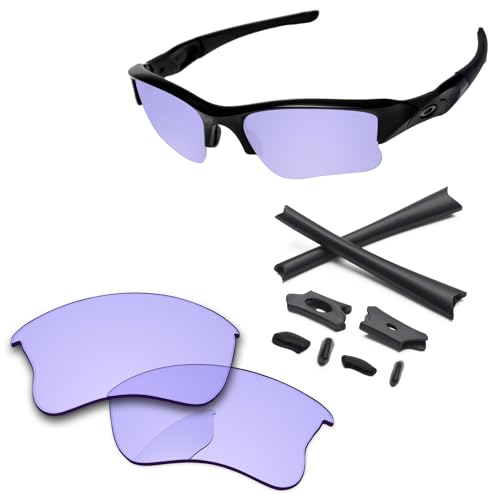 Image of Replacement Lenses & Rubber Kits for Oakley Flak Jacket XLJ OO9009 63mm - Precision Fit, UV Block, Impact Resistant
