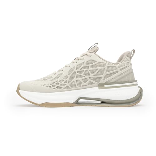 Image of Red Tape Men's Sneakers Beige KPU Round Toe Lace-Up All-Day Comfort