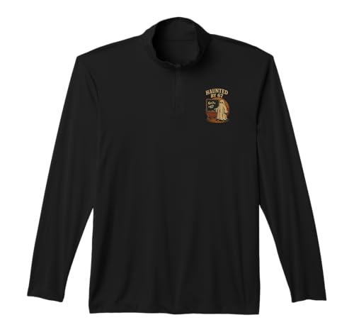 Haunted by 67 Ghost Math Joke Student Halloween Nerd Teacher Performance Quarter-Zip Top