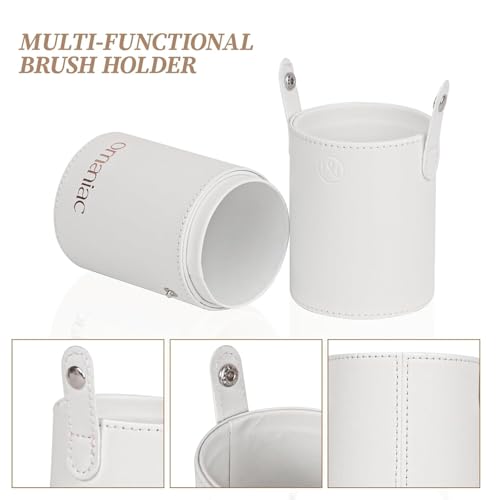 OMANIAC Makeup Brush Set, 20Pcs Professional Makeup Brushes for Foundation, Powder, Eyeshadow, Concealer Cream, Blush Buffe etc, with White Makeup Brushes Kit Case