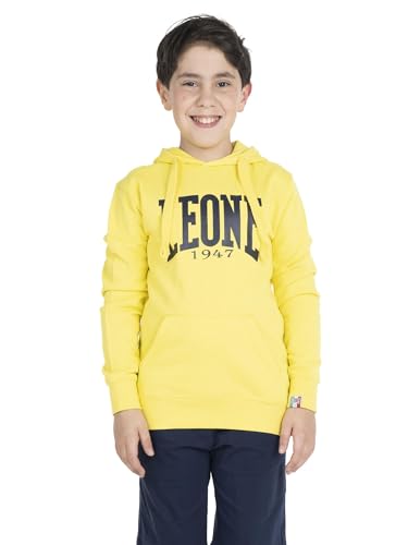Sweat à capuche enfant jaune LEONE pour l'école et les loisirs en plein air
