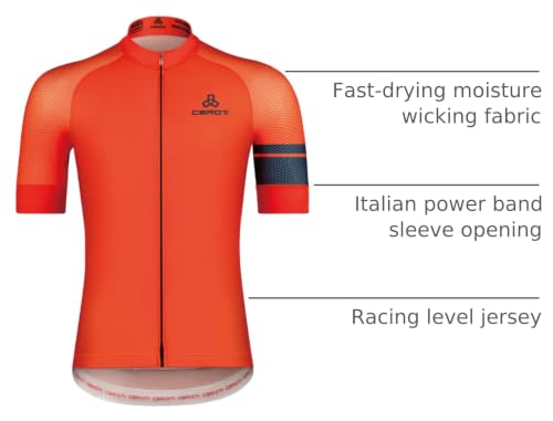 CEROTIPOLAR Men's Snug Fit AirCool Cycling Jersey Bike Shirts Orange by CEROTIPOLAR - Used condition - Image 2