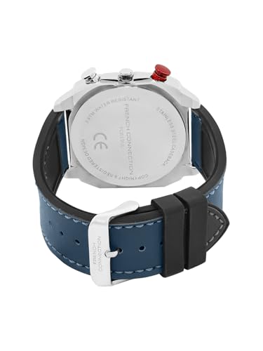 Image of French Connection Chronexis | Blue Dial Chronograph | Blue Silicone Strap | Watch for Men - FCB19UL