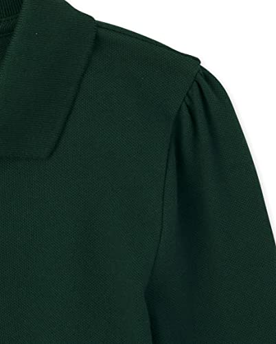 Image of The Children's Place Girls' Uniform Long Sleeve Ruffle Pique Polo