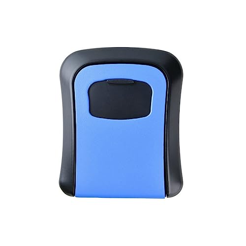 Caja Fuerte, Caja de bloqueo de almacenamiento de clave de contraseña, caja de llave de instalación de pared de combinación de 4 dígitos a prueba de agua segura for el hogar al aire libre(Blauw)