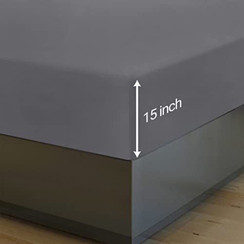 Utopia Bedding King Fitted Sheets - Bulk Pack Of 6 Bottom Sheets - Soft Brushed Microfiber - Deep Pockets - Shrinkage & Fade Resistant - Easy Care (Grey) #TOP4