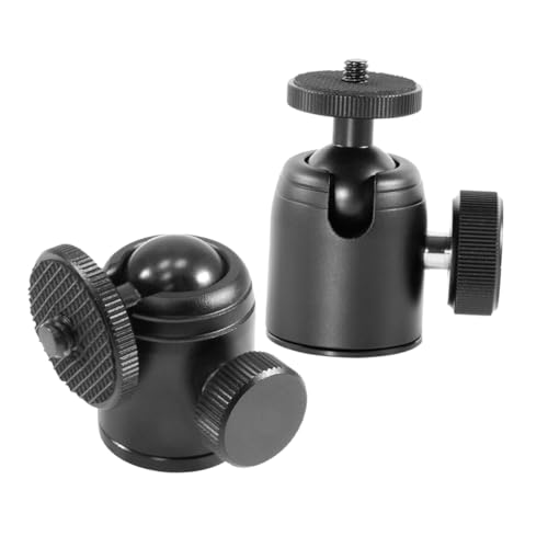 LALAFINA Small Lightweight Metal Camera Ball Head Adapter 1/4 3/8 Screw Multi-use for Photography Outdoor Shooting