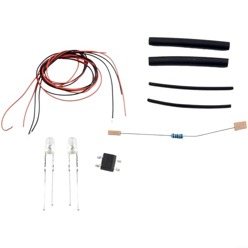 Kit de parpadeo de llama LED para efecto de casa ardiente de 3 mm, luz roja parpadeante de 12 V CC, juego de simulación de fuego para modelo de paisaje ferroviario, diorama, fogata, edificio en