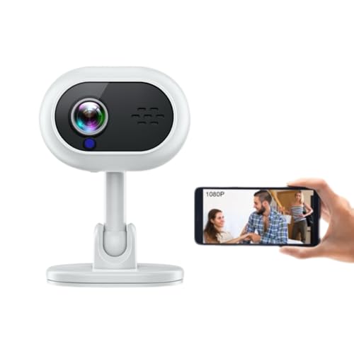 Cámara de vigilancia interior WiFi 1080P (2MP) - 360° panorámica, control remoto por Smartphone, detección humana AI, seguimiento inteligente, sirena y audio bidireccional, compatible con bebé/animal