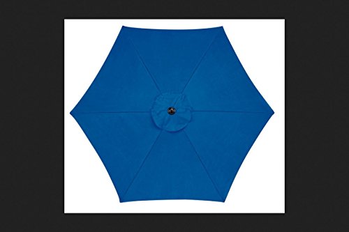 LIVING ACCENTS Umbrella Market 108.27" X 92.52" Steel Frame Blue
