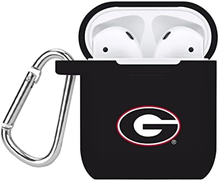 AFFINITY BANDS Georgia Bulldogs Silicone Case Cover Compatible with Apple AirPods Gen 1 & 2 (Black)
