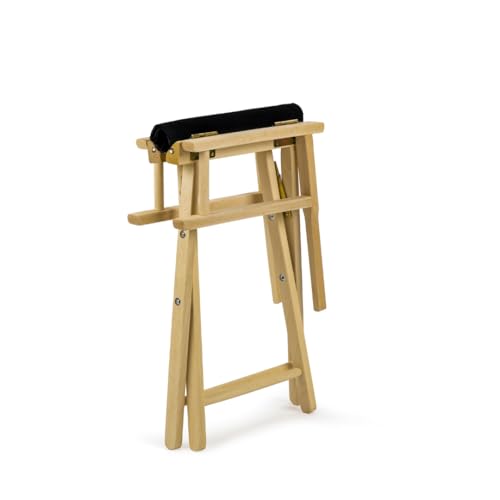 Miniatura 6 de Silla De Director Plegable De Madera De Haya Silla De Director Con Respaldo Y Funda Negra, Ergonómica Y Ahorra Espacio, Silla De Madera De Hasta 120 Kg, Para Balcón, Jardín, Camping, Interior Y