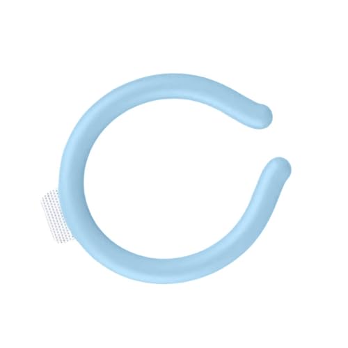 Fdit Tubo de Enfriamiento del Cuello Enfriamiento Rápido Cómodo Anillo de Hielo para Deportes Al Aire Libre, Imprescindible para el Verano para Caminar, Viajar, Acampar, PVC, 1 Pieza (BLUE)