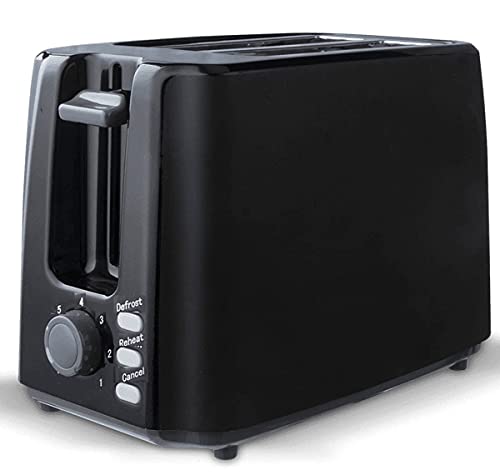 P M H Corporation Electric Bread it 2 Slice Pop-up Toaster Useful for bread, bagels, English muffins, waffles and Other Variety (Black, 1pc) (1 Year Warranty)
