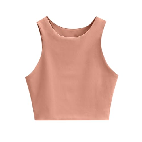 Top Sin Mangas Para Niña - Cuello Redondo, Doble Capa, Ajustado, Ideal Para Verano Y Fiesta