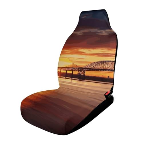 Housse de siège auto Sunset au design Newark Bay Bridge pour sublimer vos voyages en voiture