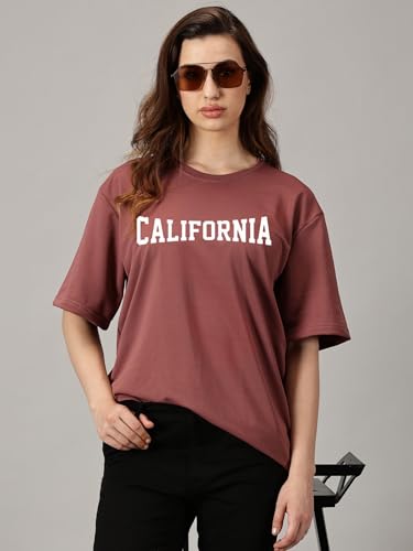 Image of RodZen Women's Cotton Loose Fit Oversized Printed T-Shirt
