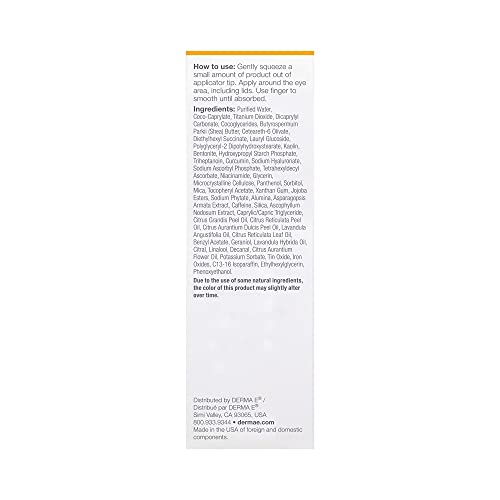 Derma-E Vitamin C No Dark Circles Perfecting Eye Cream – Color Correcting Vitamin C Eye Cream With Turmeric And Caffeine For Fine Lines And Under Eye Puffiness, 0.5 Oz #TOP6